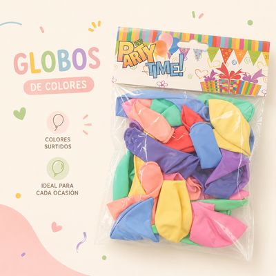GLOBOS DE MACA DE 10 " 25 PIEZAS 1632-6
