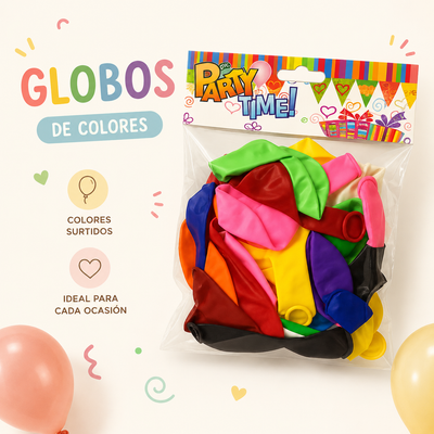 GLOBOS MATE DE 10" 25 PIEZAS 1632-5