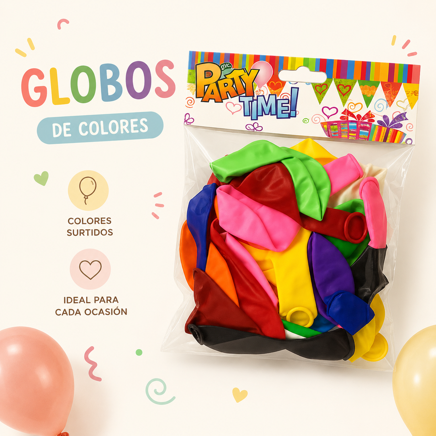GLOBOS MATE DE 10" 25 PIEZAS 1632-5