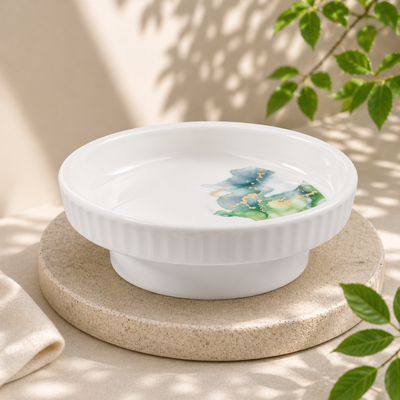 100%MELAMINA BOWL CON PIE LINEA FLORA 15CM 20568