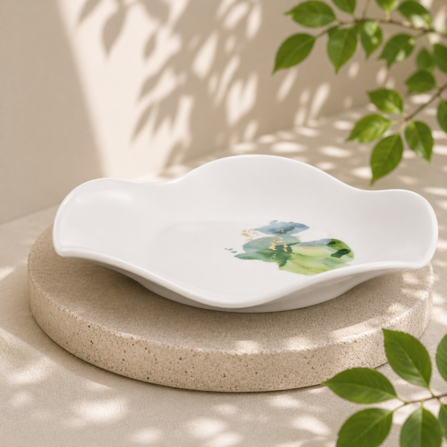 100%MELAMINA PLATO TREBOL LINEA FLORA 27CM 30496