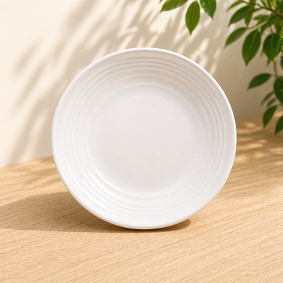 100% MELAMINA PLATO LLANO BLANCO CON RELIEVE H434092 20376