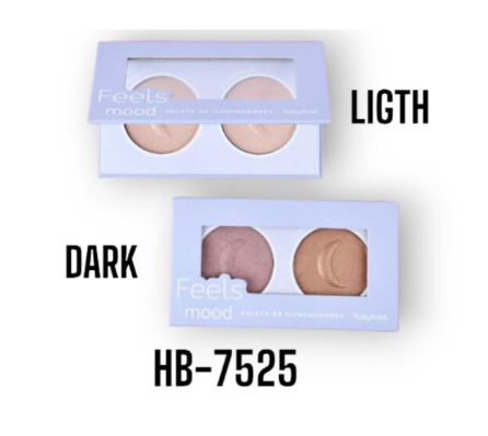 PALETA DE ILUMINADOR FEELS MOOD RUBYROSE HB-7525