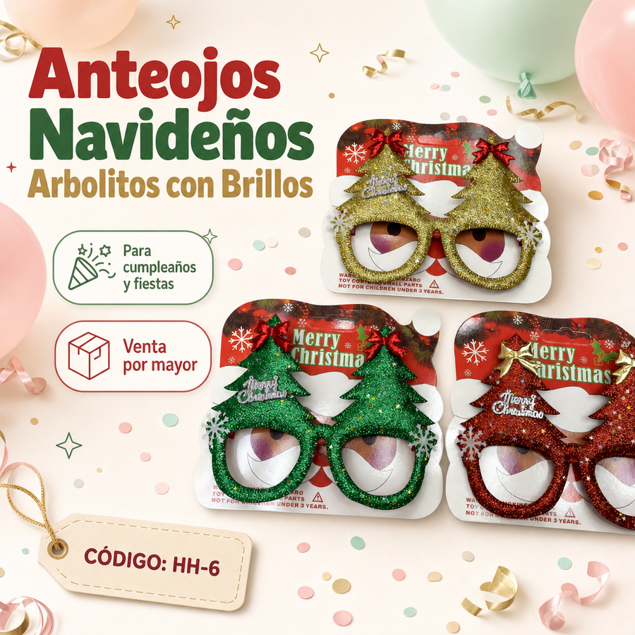 ANTEOJOS NAVIDEÑOS CON ARBOL HH-6