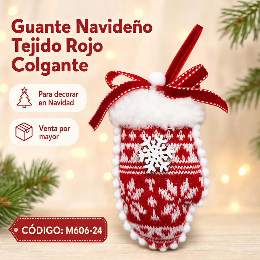 GUANTE NAVIDEÑO COPO DE NIEVE M606-24