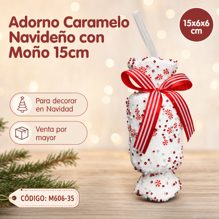 CARAMELO NAVIDEÑO BLANCO M606-35