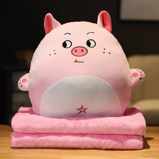 PELUCHE CHANCHO/DINOSAURIO C/FRAZADA 1358-6/7