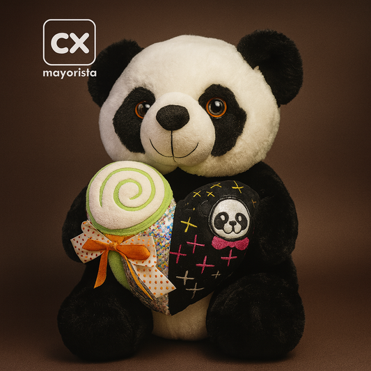 MUNECO PANDA CORAZON 30CM TY09