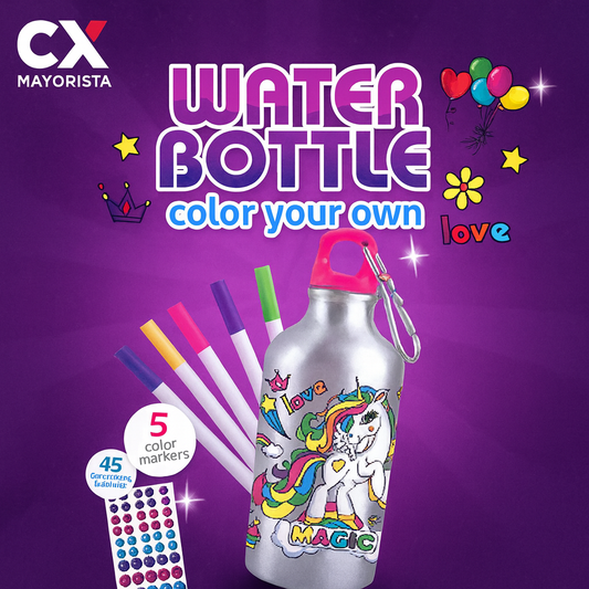BOTELLA ALUMINO PARA COLOREAR VIOLETA 25001