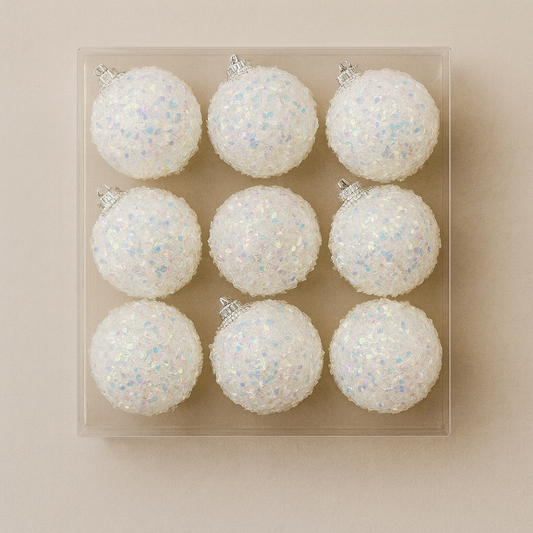12 BOLAS BLANCO 4CM ZAF-25160