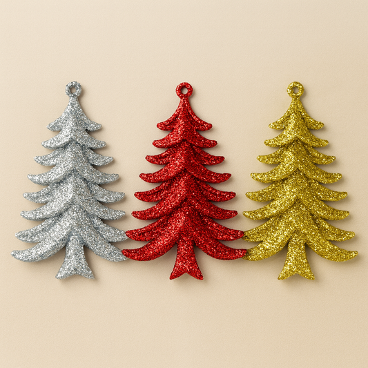 3 COLGANTE DE ARBOL DE NAVIDAD 9CM JBL-615