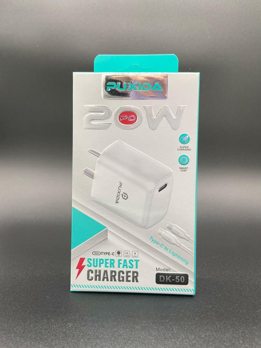 SUPER FAST CHARGER 20W TYPE C TO LIGHT DK-50IP