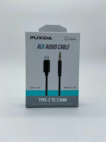 AUX AUDIO CABLE PUXIDA TIP C 3.5MM E-102
