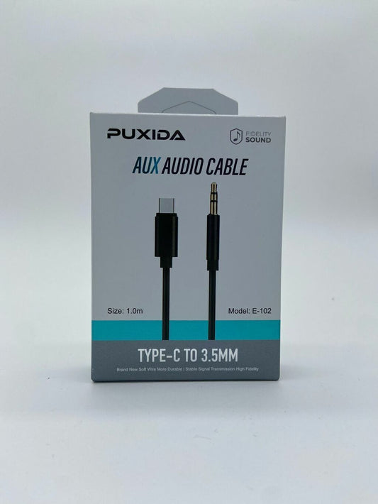 AUX AUDIO CABLE PUXIDA TIP C 3.5MM E-102