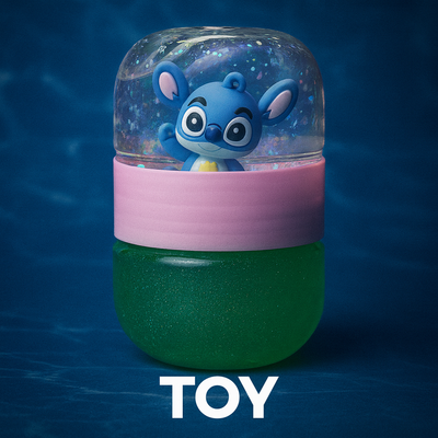 SQUEEZE GLITTER CAPSULA STITCH 24064 SLIME