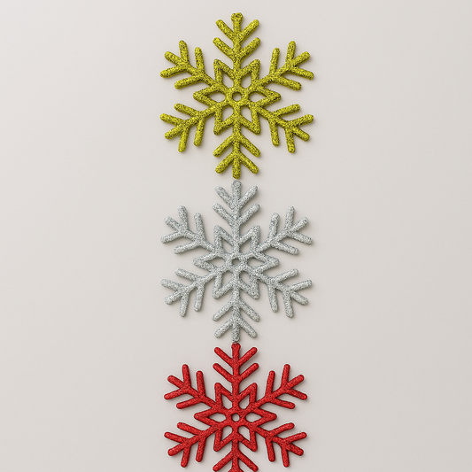 3 COLGANTE DE NIEVE NAVIDAD 9.5CM JBL-WZ593