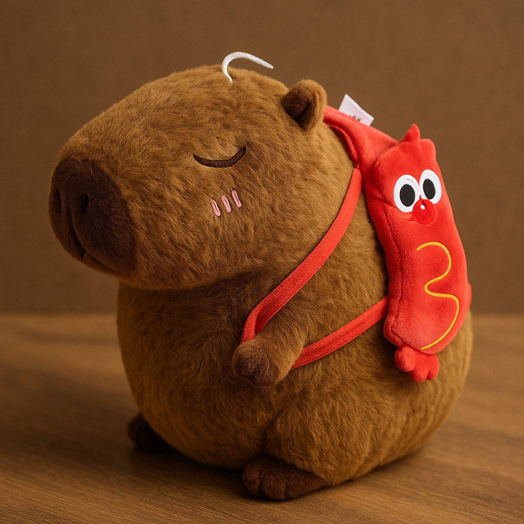 PELUCHE CAPYBARA  C/SALCHICHA 30CM 1389-16