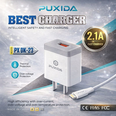 BEST CHARGER MICRO PUXIDA AZUL 2.1A DK-23