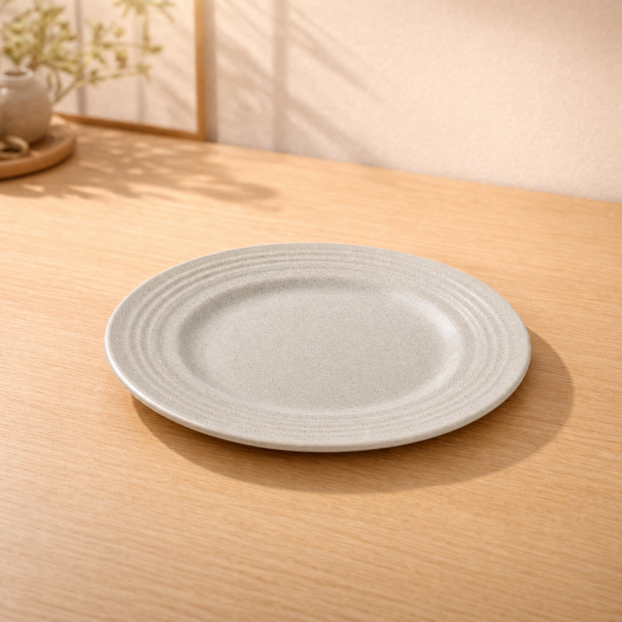 100% MELAMINA PLATO REDONDO TEXTURA PIEDRA 20CM 20497