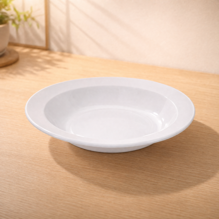 100% MELAMINA PLATO HONDO CLASICO BLANCO 20CM BB3077