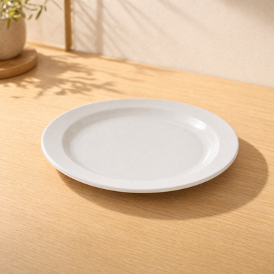 100% MELAMINA PLATO BLANCO