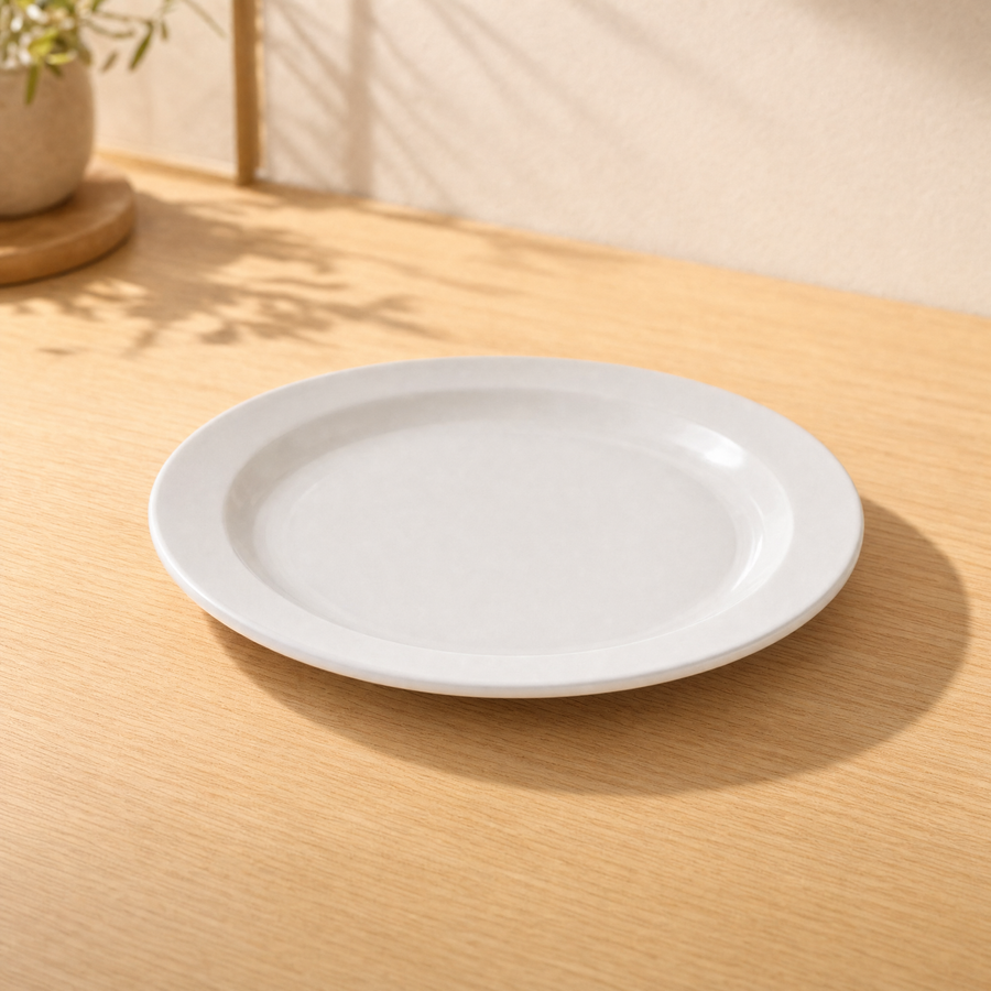 100% MELAMINA PLATO BLANCO
