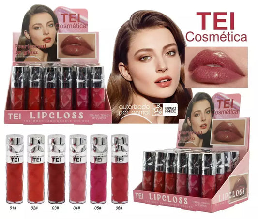 TEI LABIAL GLOSS TAPA PLATEADO TEI8101