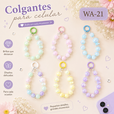 PULSERA LLAVERO DE CUENTAS CON MUNECO WA-21