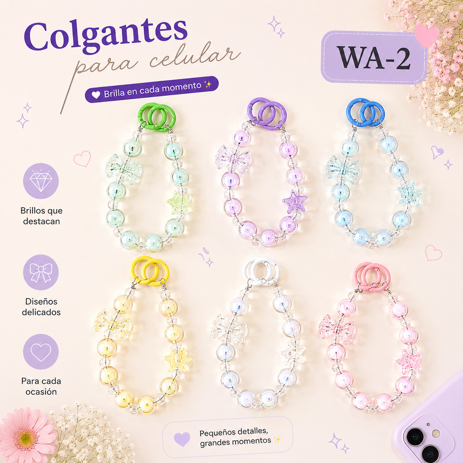 PULSERA LLAVERO CRISTAL MARIPOSA ESTRELLA WA-02