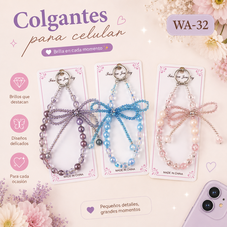 LLAVERO PULSERA CON MONO Y PERLAS WA-32