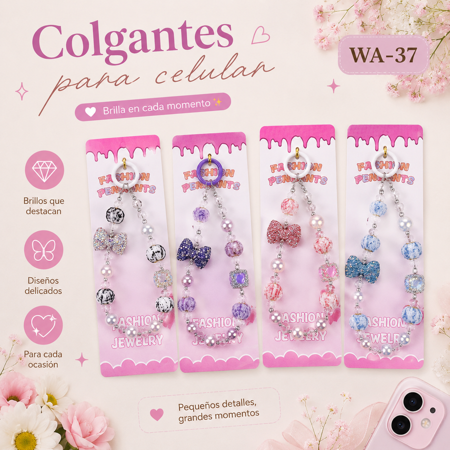 LLAVERO COLGANTE CON MONO DIAMANTE WA-37